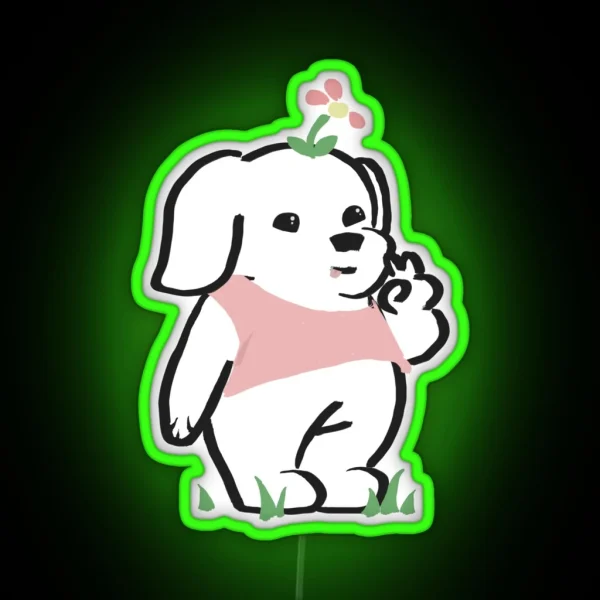 Little Cute Doggie RGB Neon Sign
