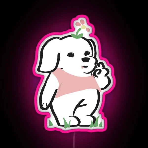 Little Cute Doggie RGB Neon Sign