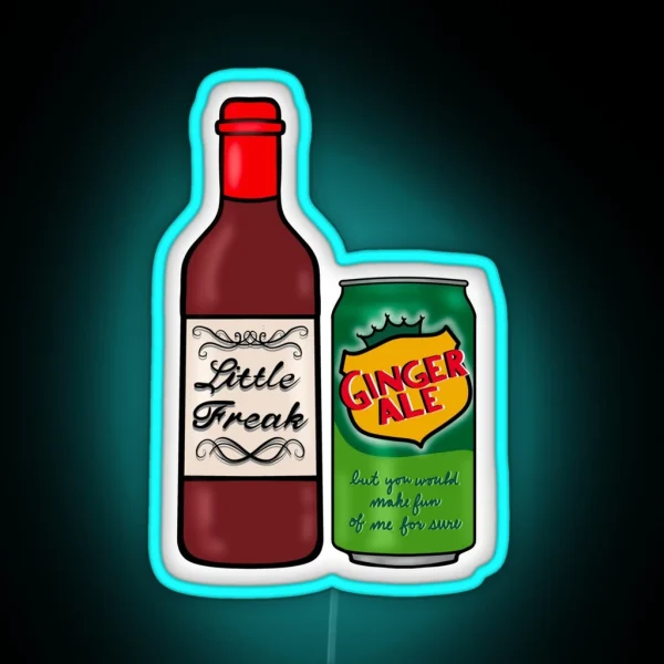 Little Freak Red Wine And Ginger Ale RGB Neon Sign