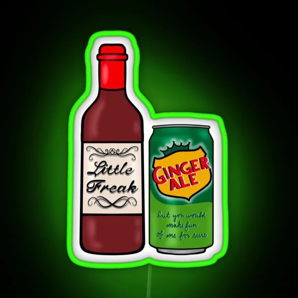 Little Freak Red Wine And Ginger Ale RGB Neon Sign