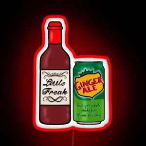 Little Freak Red Wine And Ginger Ale RGB Neon Sign