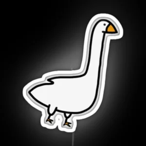 Little Goose Doodle RGB Neon Sign