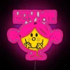 Vibrant RGB LED neon sign with Little Miss Happy Hour charm
