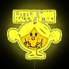 Vintage-inspired Little Miss Happy Hour RGB neon bar decor accessory.
