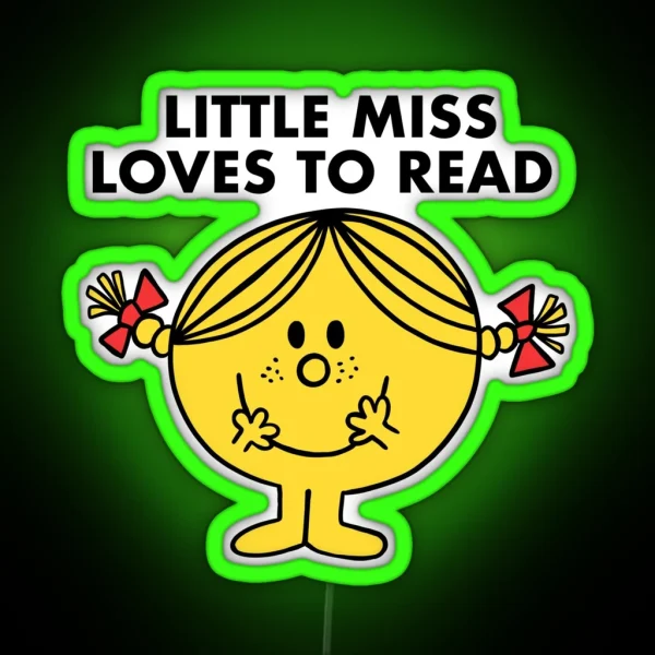 Little Miss Loves To Read RGB Neon Sign