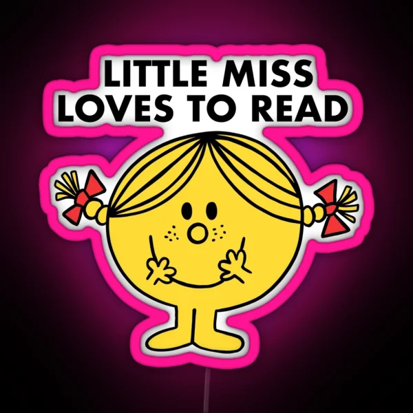 Little Miss Loves To Read RGB Neon Sign