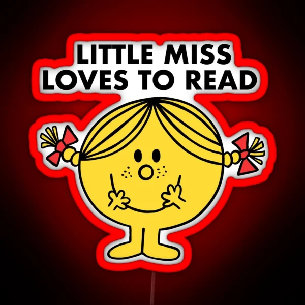 Little Miss Loves To Read RGB Neon Sign