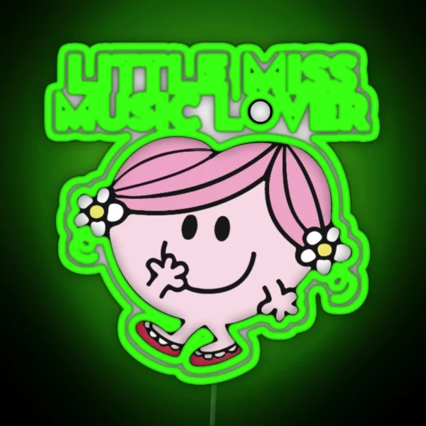 Little Miss Music Lover RGB Neon Sign