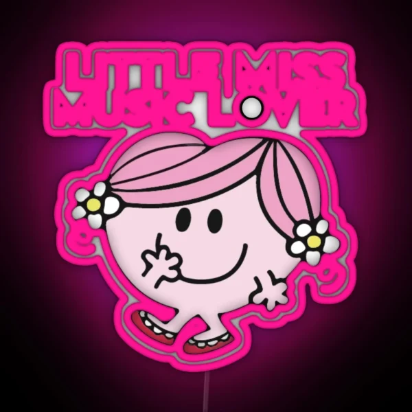 Little Miss Music Lover RGB Neon Sign