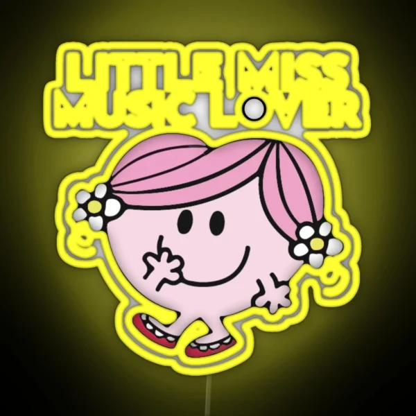 Little Miss Music Lover RGB Neon Sign