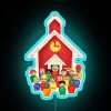 Little People's Schoolhouse Classroom Photo Display in Vibrant RGB Neon