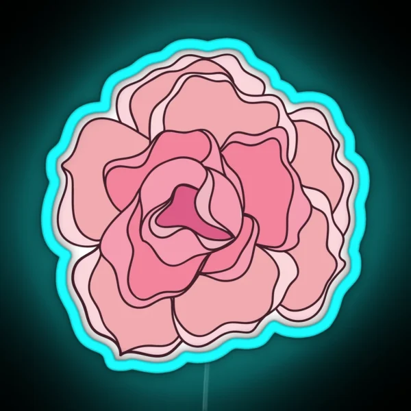 Little Pink Flower RGB Neon Sign