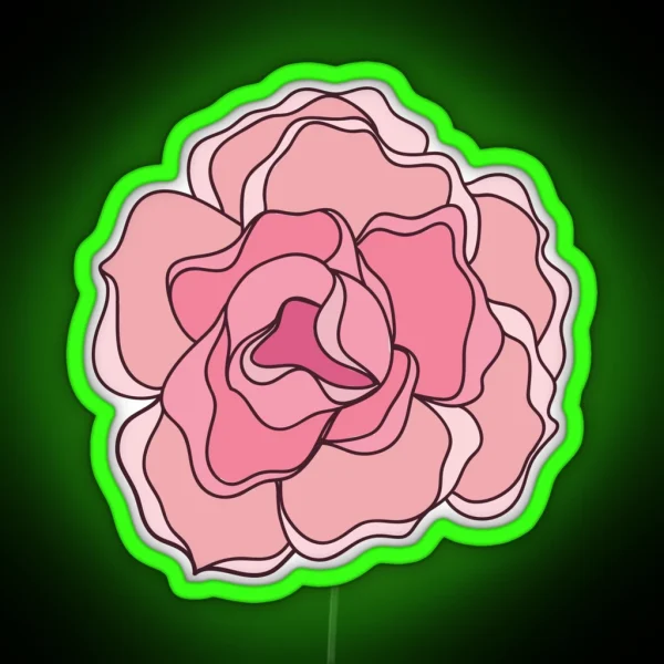 Little Pink Flower RGB Neon Sign