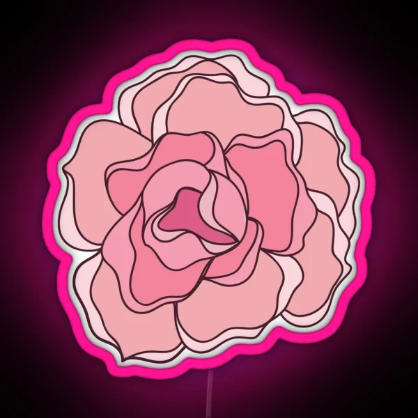 Little Pink Flower RGB Neon Sign