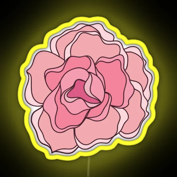 Little Pink Flower RGB Neon Sign