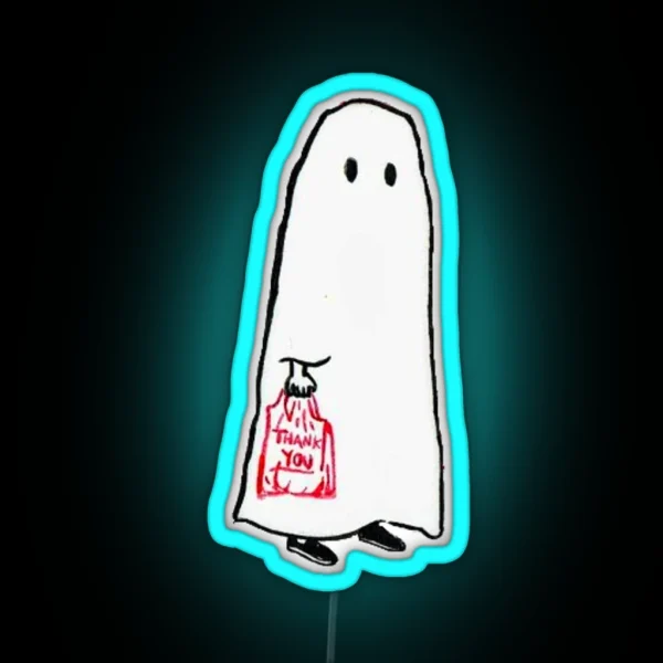 Little Shopping Ghost RGB Neon Sign