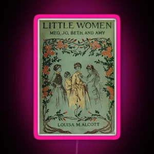 Little Women 1896 Book Cover RGB Neon Sign