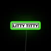 Colorful retro inspired LED RGB neon bar pub sign
