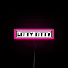 Glowing Neon Sign featuring Litty Titty in Color-Changing RGB