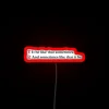 Whimsical liturgical humor in bold, colorful RGB neon glow.