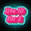 Vibrant 2x10ft RGB Live Neon Wall Sign with Customizable Color Options