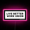 Electric Union Sign with Vibrant RGB LED Neon Accent Lighting