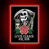 Recovery Guidance in Sober Living with Vibrant Neon Lighting Sign