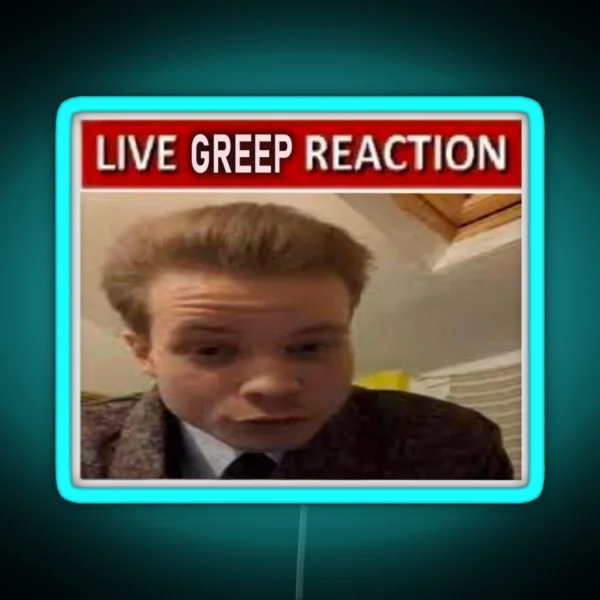 Live Greep Reaction Black Midi RGB Neon Sign