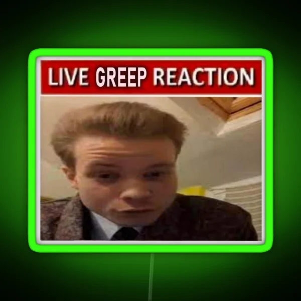 Live Greep Reaction Black Midi RGB Neon Sign