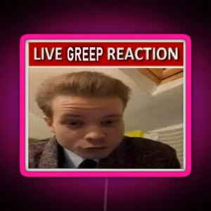 Live Greep Reaction Black Midi RGB Neon Sign