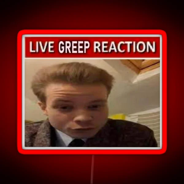 Live Greep Reaction Black Midi RGB Neon Sign