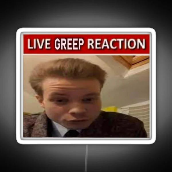 Live Greep Reaction Black Midi RGB Neon Sign