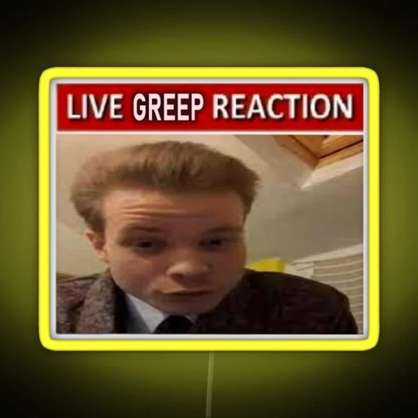 Live Greep Reaction Black Midi RGB Neon Sign