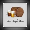 Vibrant LED neon sign featuring live laugh brew in colorful RGB.