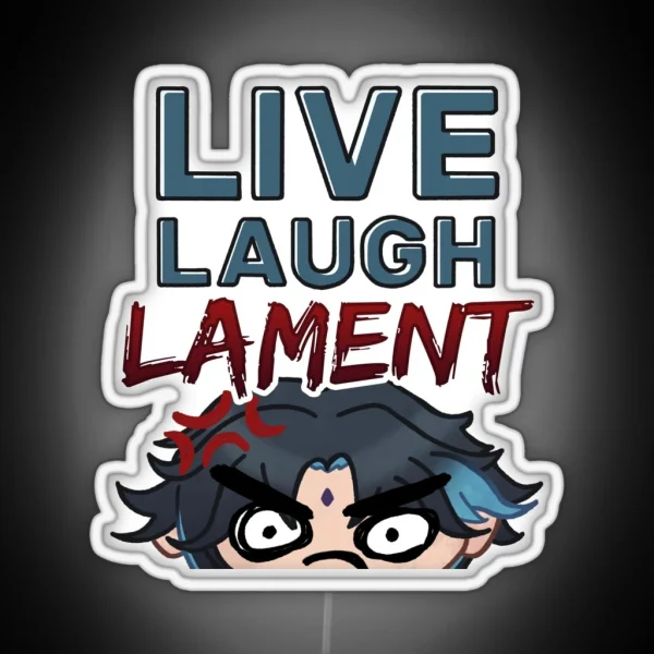 Live Laugh Lament Xiao Genshin Impact RGB Neon Sign