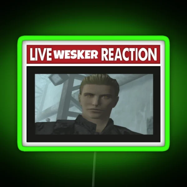 Live Wesker Reaction RGB Neon Sign