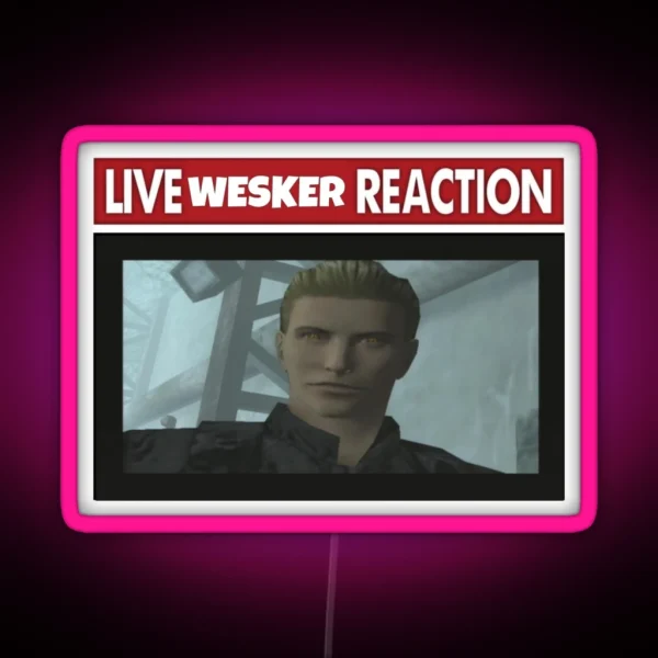 Live Wesker Reaction RGB Neon Sign