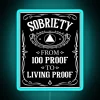 Neon tribute to overcoming addiction and celebrating sobriety milestones daily.