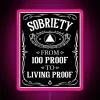 Sobriety Anniversary Celebration with Vibrant Rainbow Colored LED Recovery Sign