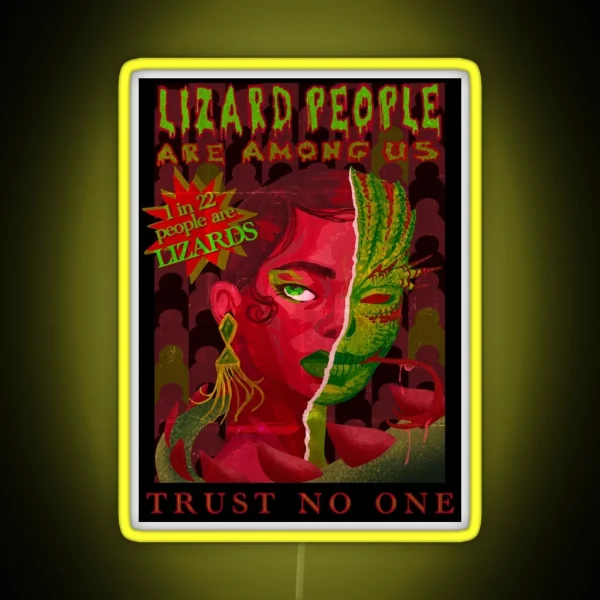 Lizard People Are Among Us RGB Neon Sign