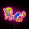 Vintage Disney inspired Lizzie McGuire Phone nostalgic colorful glowing neon sign