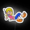 Lizzie McGuire inspired phone-themed RGB neon wall art decoration