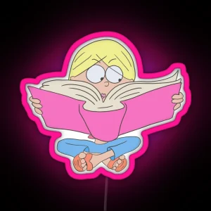 Lizzie Mcguire Reading Cartoon RGB Neon Sign