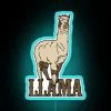 Vibrant llama LED neon sign for modern bohemian home decor