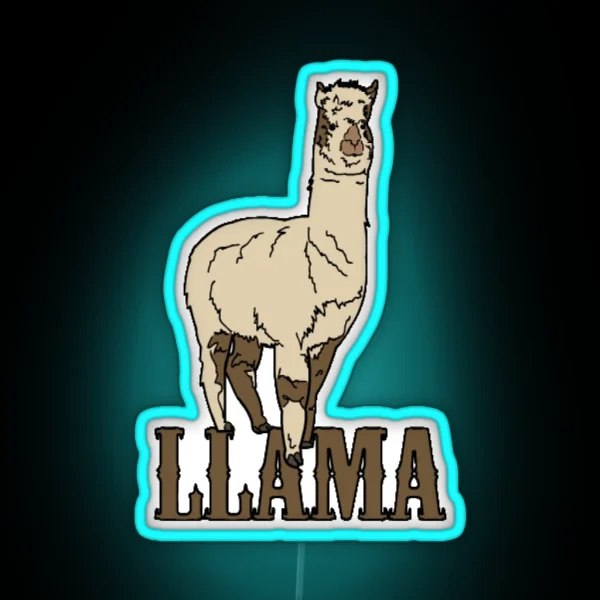 Llama RGB Neon Sign
