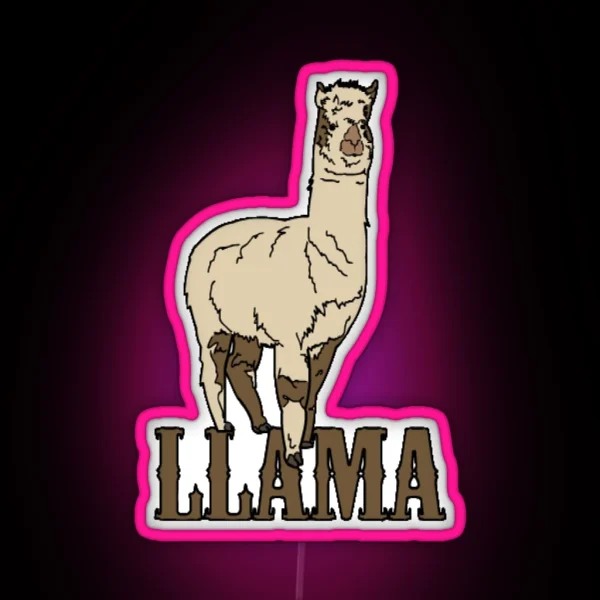 Llama RGB Neon Sign