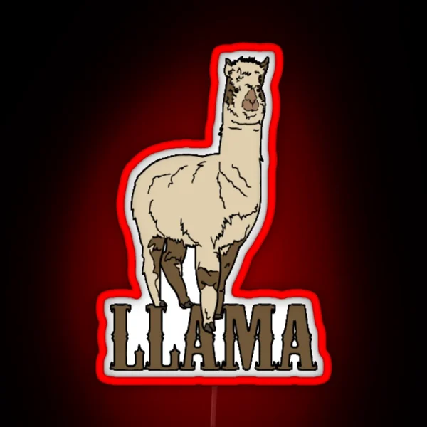 Llama RGB Neon Sign