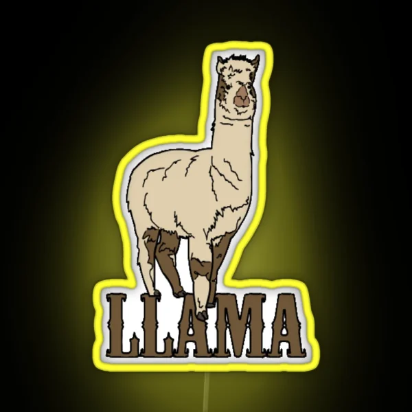 Llama RGB Neon Sign