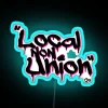 Urban street art inspired local non union colorful RGB neon sign