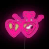Woodstock-inspired Locket Design RGB Neon Sign featuring a peace love vibe.